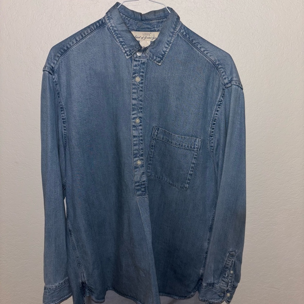 Denim Button-Down Shirt for Men